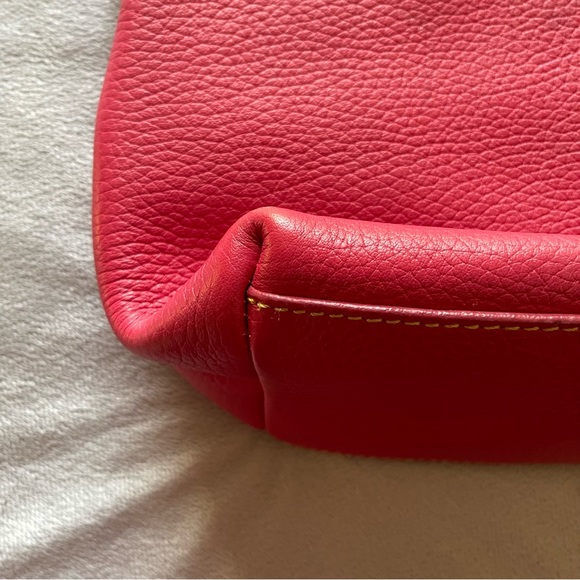 Dooney and Bourke pink pebble leather with a camel colored smooth leather strap - Picture 7 of 15